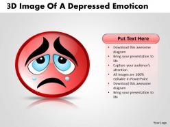 Business PowerPoint Templates 3d image of depressed emoticon Sales PPT Slides