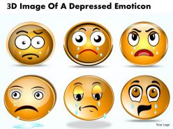 Business powerpoint templates 3d image of depressed emoticon sales ppt slides