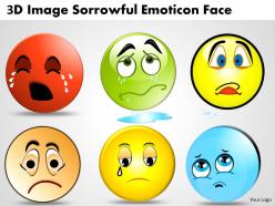 Business powerpoint templates 3d image sorrowful emoticon face sales ppt slides