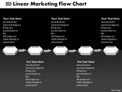 Business powerpoint templates 3d linear marketing flow process charts sales ppt slides