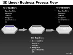 Business powerpoint templates 3d linear process work flow chart sales ppt slides