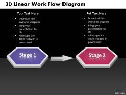 Business powerpoint templates 3d linear work flow diagram sales ppt slides