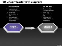 Business powerpoint templates 3d linear work flow diagram sales ppt slides