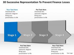 Business powerpoint templates 3d successive representation to prevent finance losses four steps sales ppt slides