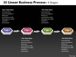 Business powerpoint templates 4 phase diagram ppt 3d linear process sales slides