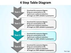 Business powerpoint templates 4 step table diagram editable sales ppt slides 5