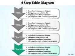 Business powerpoint templates 4 step table diagram editable sales ppt slides 5