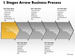 Business powerpoint templates 5 state diagram ppt arrow process sales slides 5 stages