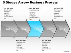 Business powerpoint templates 5 state diagram ppt arrow process sales slides 5 stages