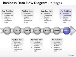 Business powerpoint templates 7 stage data flow diagram sales ppt slides