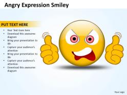Business powerpoint templates angry expression smiley sales ppt slides