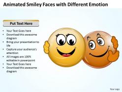 Business powerpoint templates animated smiley faces with different emotion sales ppt slides