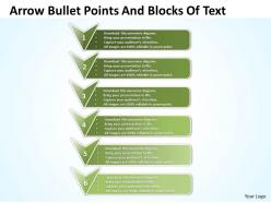 Business powerpoint templates arrow bullet points and blocks of text sales ppt slides