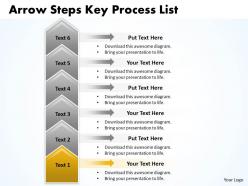 Business powerpoint templates arrow create macro key process list sales ppt slides 6 stages
