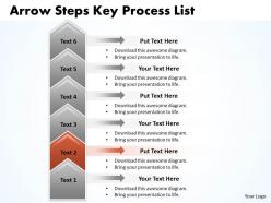 Business powerpoint templates arrow create macro key process list sales ppt slides 6 stages