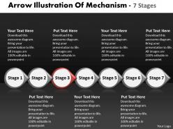 Business powerpoint templates arrow illustration of mechanism using 7 stages sales ppt slides