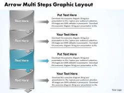 Business powerpoint templates arrow multi slide numbers graphic layout sales ppt slides