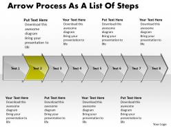 Business powerpoint templates arrow process as list of steps sales ppt slides 8 stages