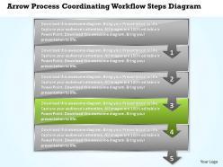 Business powerpoint templates arrow process coordinating workflow steps diagram sales ppt slides
