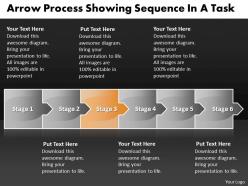 Business powerpoint templates arrow process showing sequence task sales ppt slides