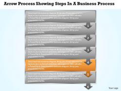Business powerpoint templates arrow process showing steps sales ppt slides
