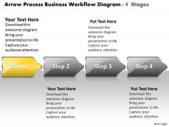 Business powerpoint templates arrow process workflow diagram 4 stages sales ppt slides