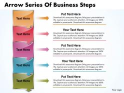 Business powerpoint templates arrow series of steps sales ppt slides 5 stages