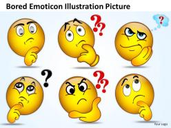 Business powerpoint templates bored emoticon illustration picture sales ppt slides