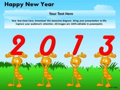 Business powerpoint templates cards and dices happy new year sales ppt slides