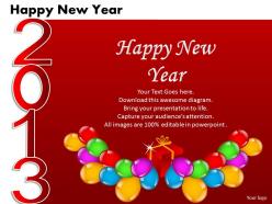 Business powerpoint templates cards and dices happy new year sales ppt slides