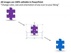 Business powerpoint templates centre puzzle piece misplace sales ppt slides
