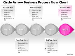 Business powerpoint templates circle arrow process flow chart sales ppt slides