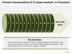 Business PowerPoint Templates circular interpretation of 12 steps involved procedure Sales PPT Slides