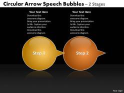 Business powerpoint templates circular ppt arrow speech bubbles 2 phase diagram sales slides
