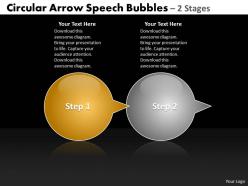 Business powerpoint templates circular ppt arrow speech bubbles 2 phase diagram sales slides