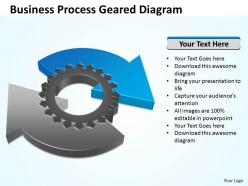 Business powerpoint templates circular process geared diagram sales ppt slides
