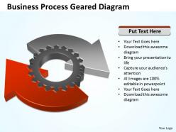 Business powerpoint templates circular process geared diagram sales ppt slides