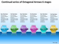 Business powerpoint templates continual series of octagonal arrows 6 stages sales ppt slides