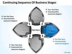 Business powerpoint templates continuing sequence of stages sales ppt slides