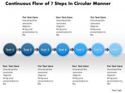 Business PowerPoint Templates continuous flow of 7 steps circular manner Sales PPT Slides