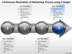Business powerpoint templates continuous illustration of marketing process using 4 stages sales ppt slides