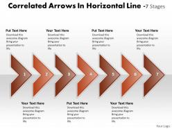 Business PowerPoint Templates correlated arrows horizontal line 7 stages Sales PPT Slides