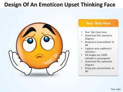 Business PowerPoint Templates design of an emoticon upset thinking face Sales PPT Slides