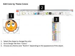 Business powerpoint templates design of an emoticon upset thinking face sales ppt slides