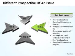 Business powerpoint templates different prospective of an issue sales ppt slides 4 stages