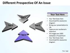 Business powerpoint templates different prospective of an issue sales ppt slides 4 stages