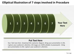 Business powerpoint templates elliptical illustration of 7 steps involved procedure sales ppt slides