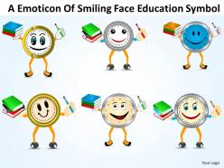 Business powerpoint templates emoticon of smiling face education symbol sales ppt slides