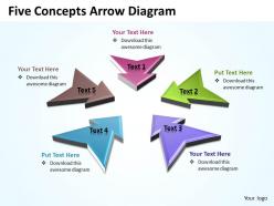 Business powerpoint templates five concepts arrow diagram sales ppt slides 5 stages