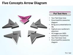 Business powerpoint templates five concepts arrow diagram sales ppt slides 5 stages
